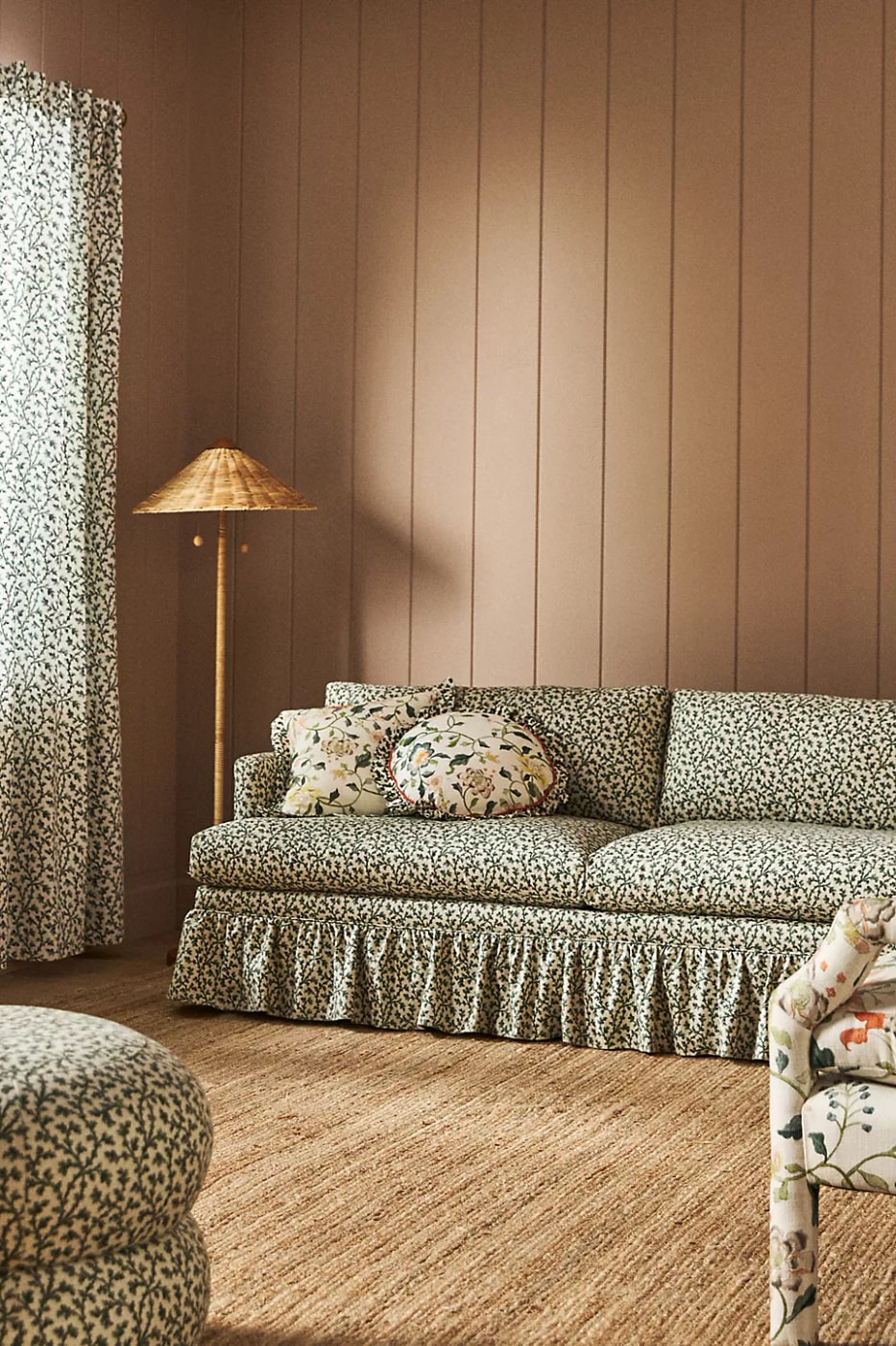 83" Ruffle Skirt Sofa - Irena
