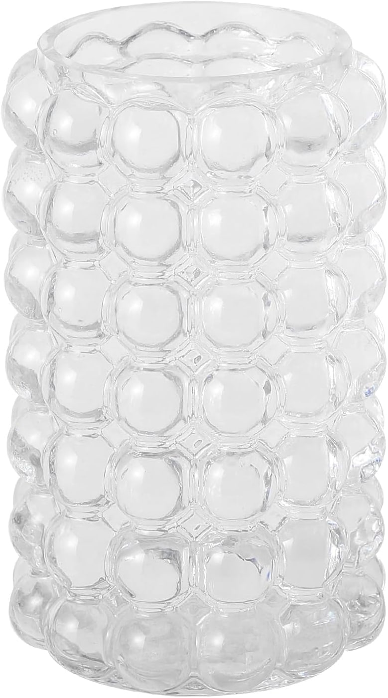 Bubble Ceramic Vase, 8.5 Inch Tall - Beige