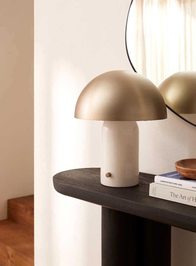 Domed Shade Mushroom Table Lamp - Photo 2