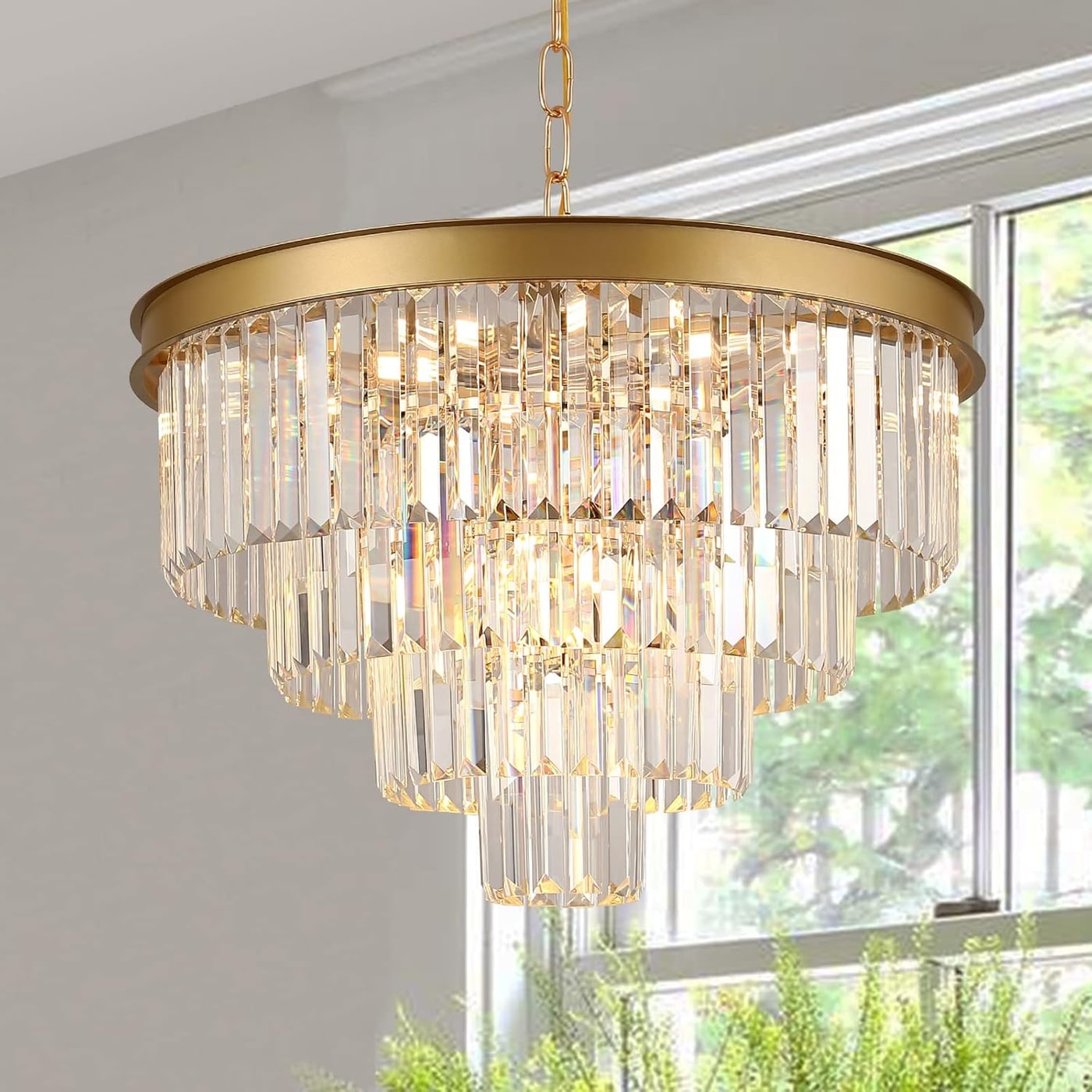 Modern Gold K9 Crystal LED Chandelier - Photo 2