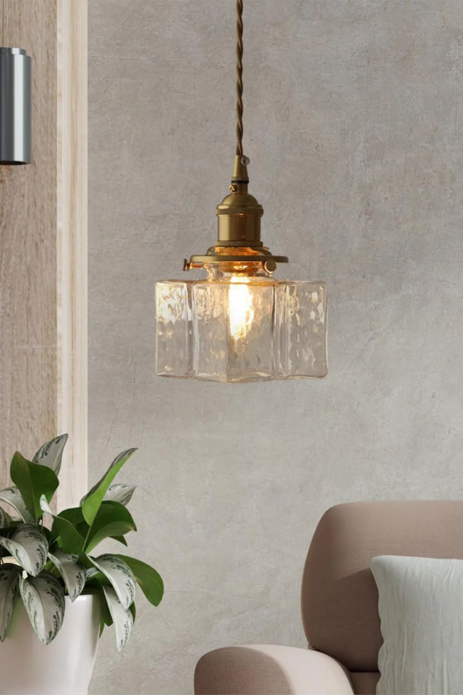 Square Jewel Glass Pendant Light - Photo 2