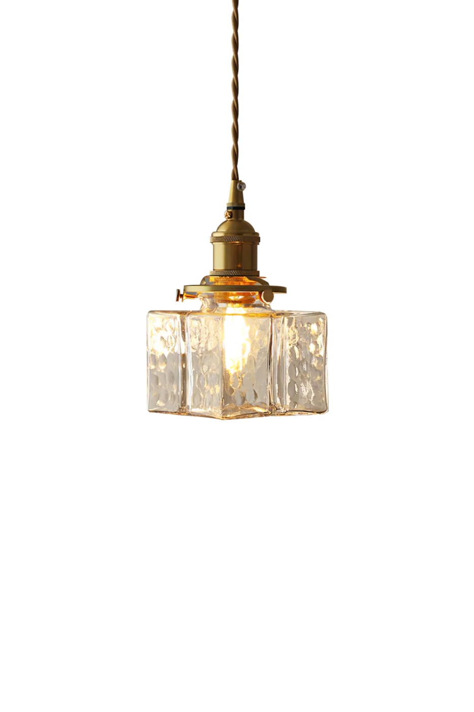 Square Jewel Glass Pendant Light