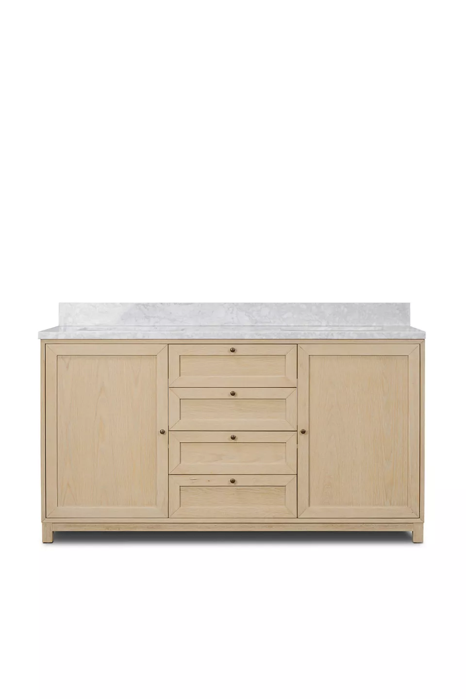 Millie Double Bathroom Vanity with Carrara Marble Top