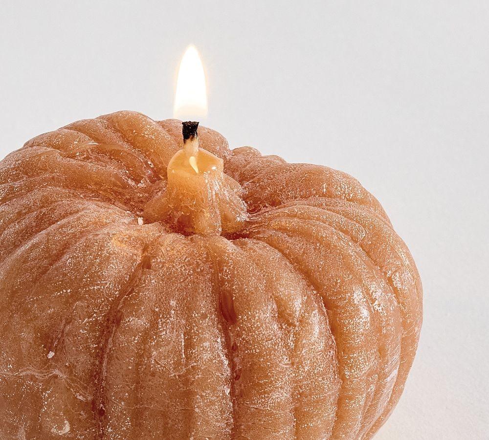 Flame Pumpkin Pillar Candle - Photo 2