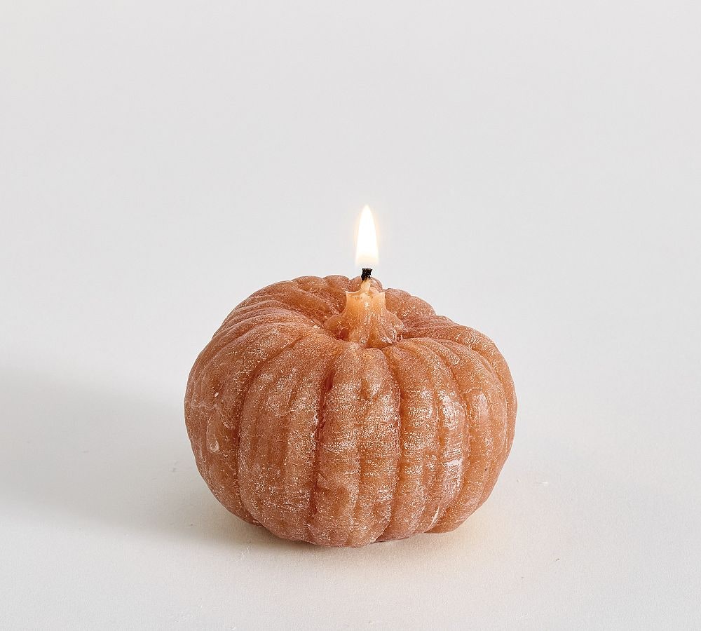 Flame Pumpkin Pillar Candle - Photo 3