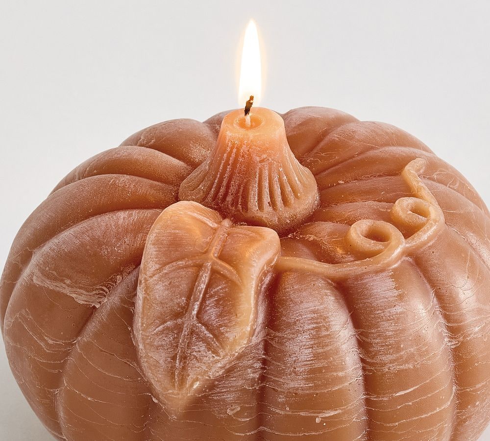 Flame Pumpkin Pillar Candle - Photo 4