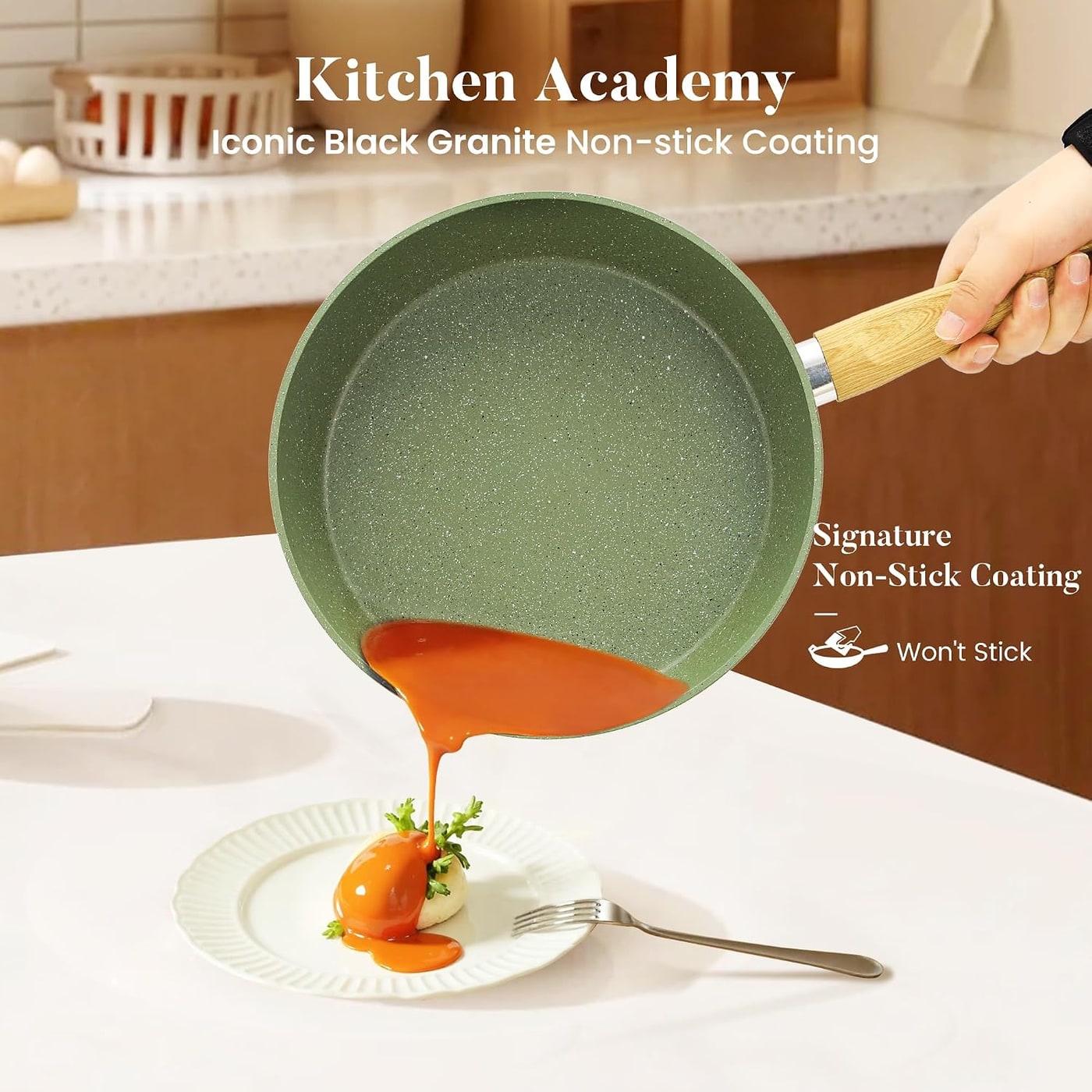 17-Piece Induction Granite Cookware Set - Photo 2