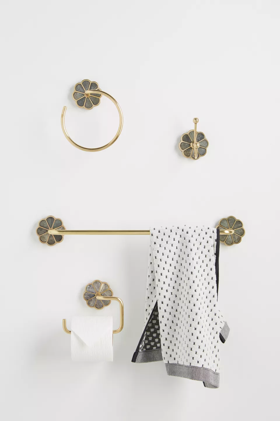 Botanist Bone & Brass Bath Hook - Photo 3