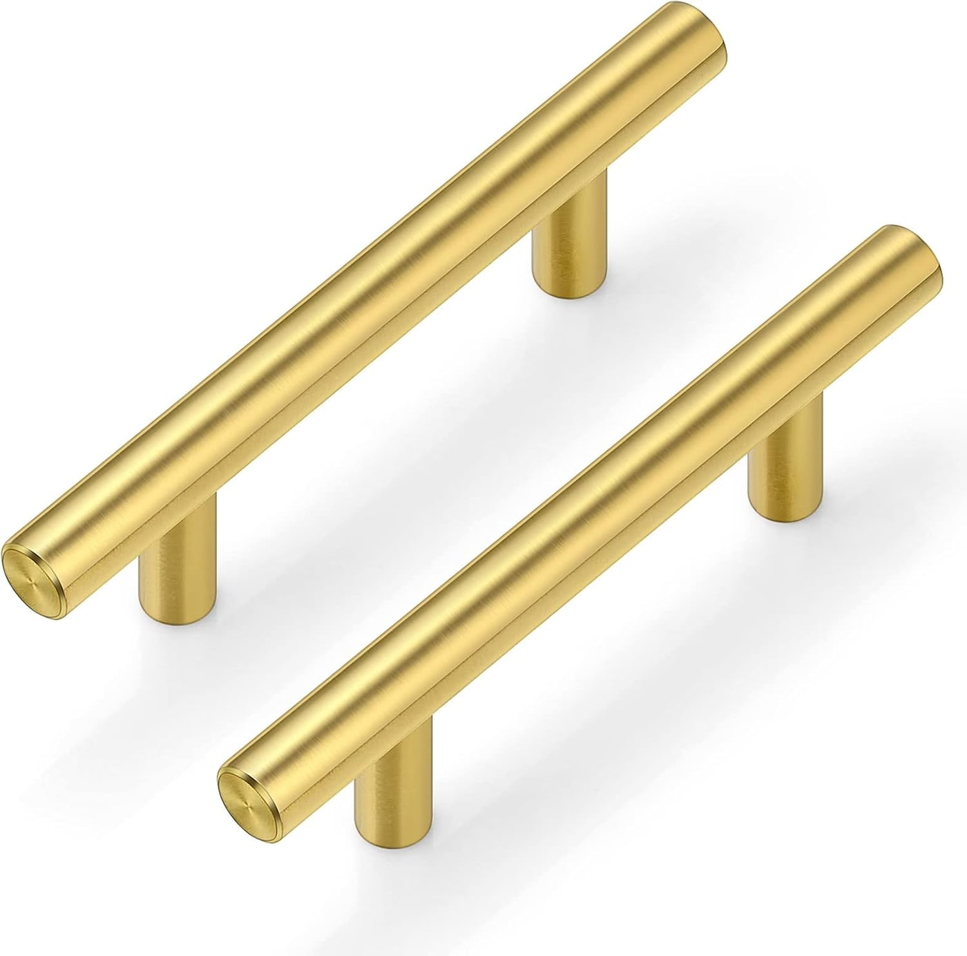 Round Brushed Brass Cabinet Pulls, 30-Pack - Gold