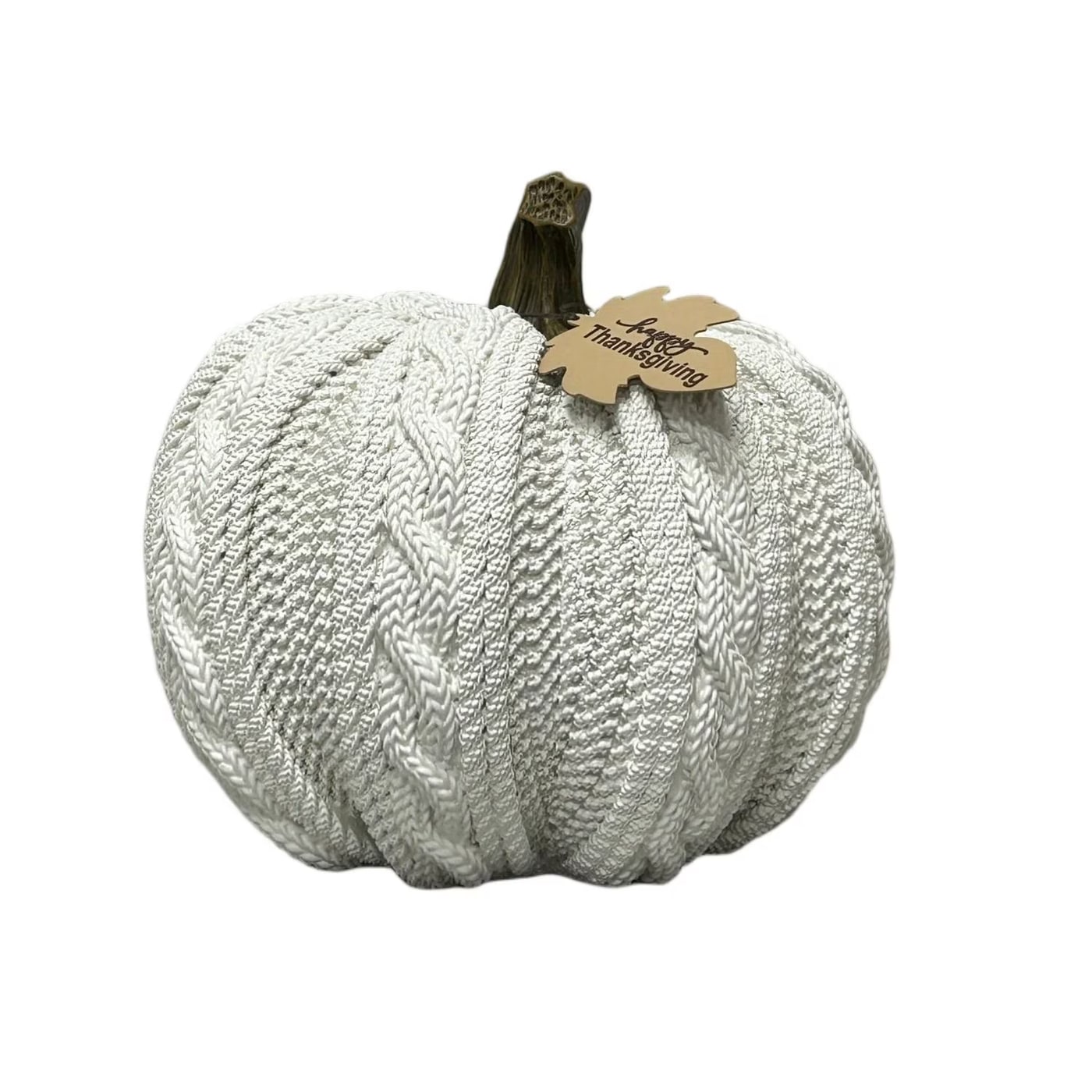 Cable-Knit Harvest Pumpkin Trio (Set of 3) - Photo 2
