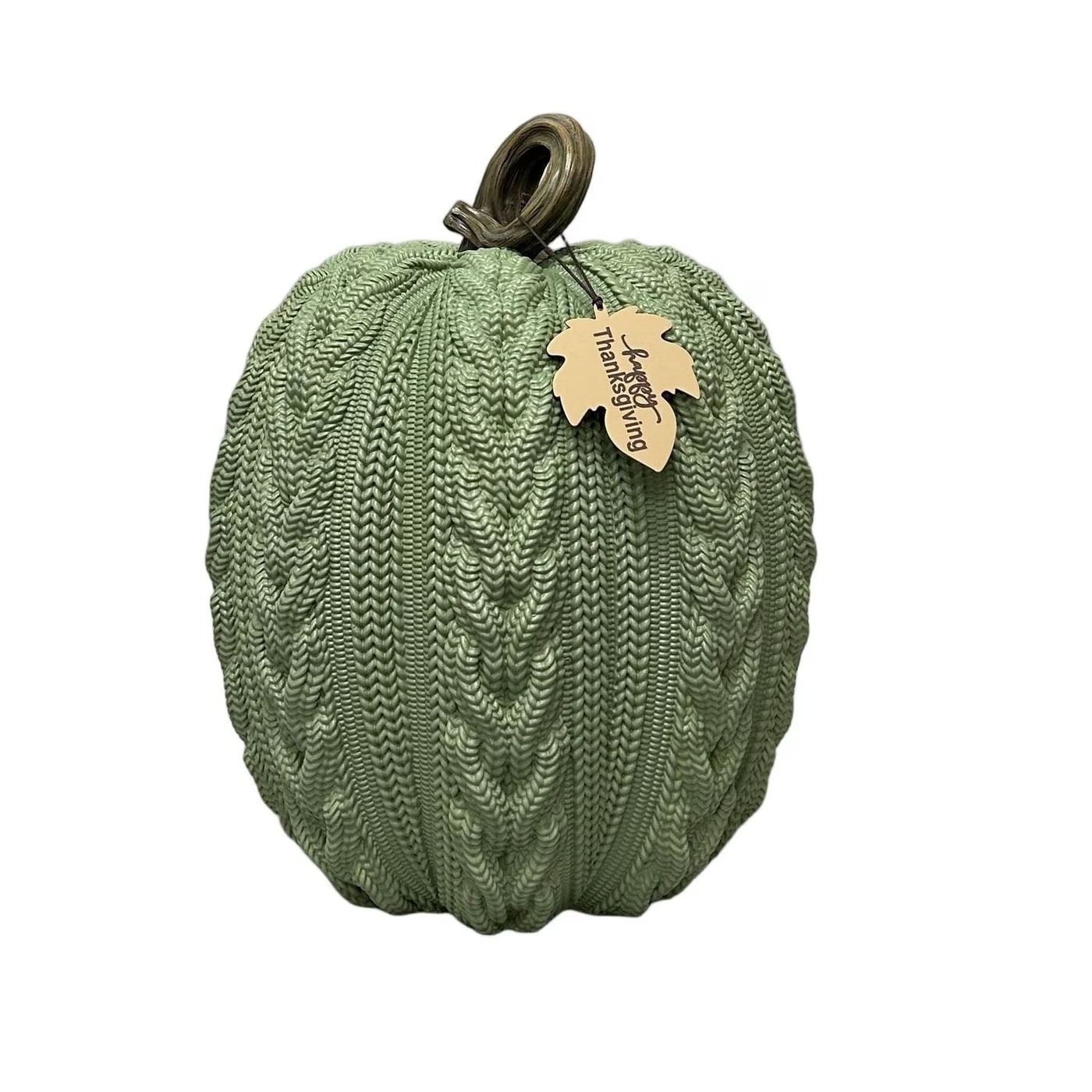 Cable-Knit Harvest Pumpkin Trio (Set of 3) - Photo 3
