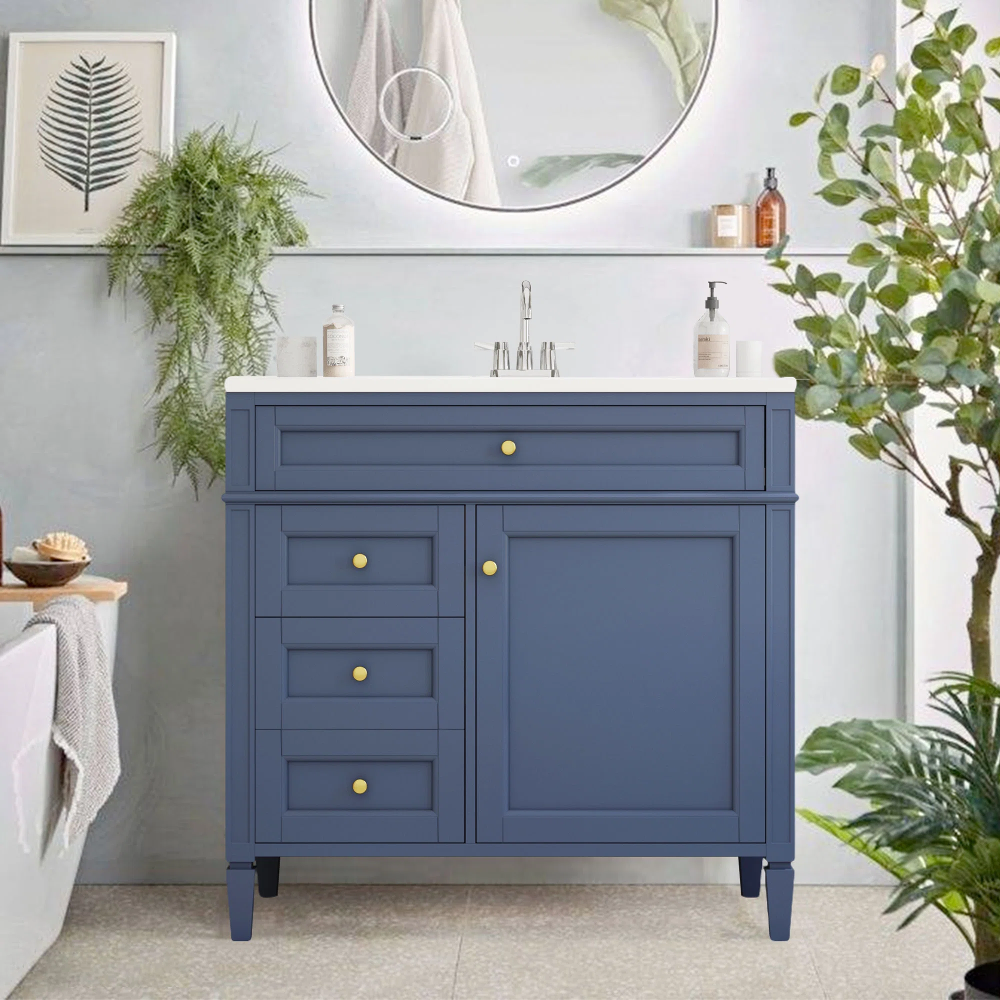 36-Inch Classic Shaker Bathroom Vanity Base - Photo 4