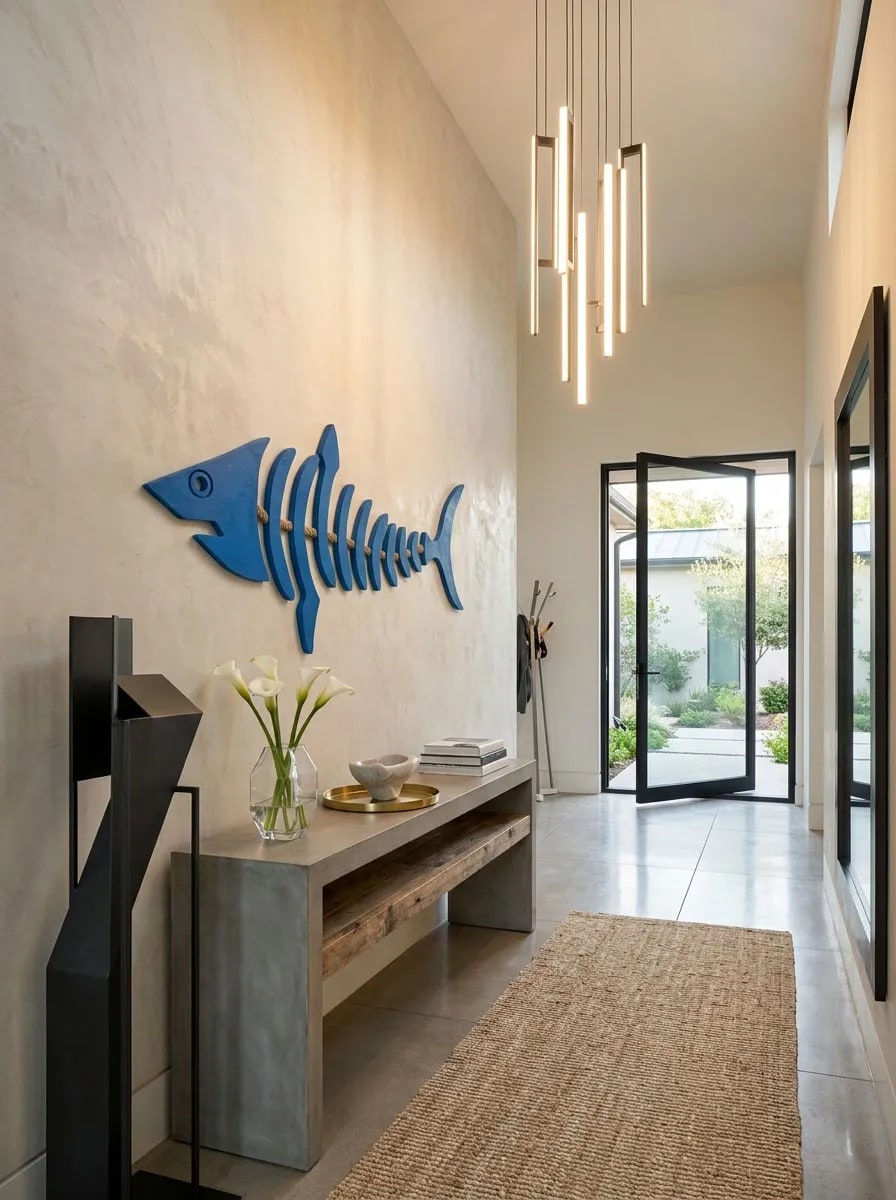 Shark Skeleton Coastal Wall Art - Photo 2