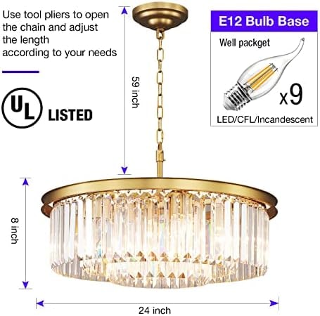 Three-Tier Crystal Mini Chandelier with Copper Finish - Photo 4
