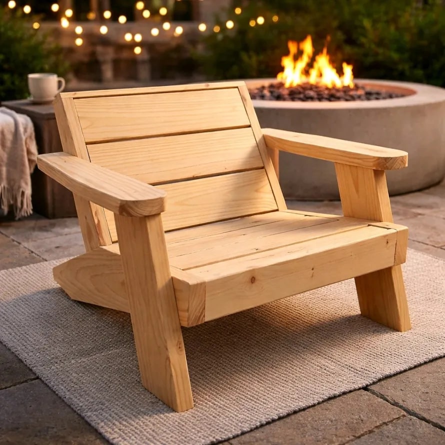 Custom Pine Adirondack Lounge Chair - Photo 2