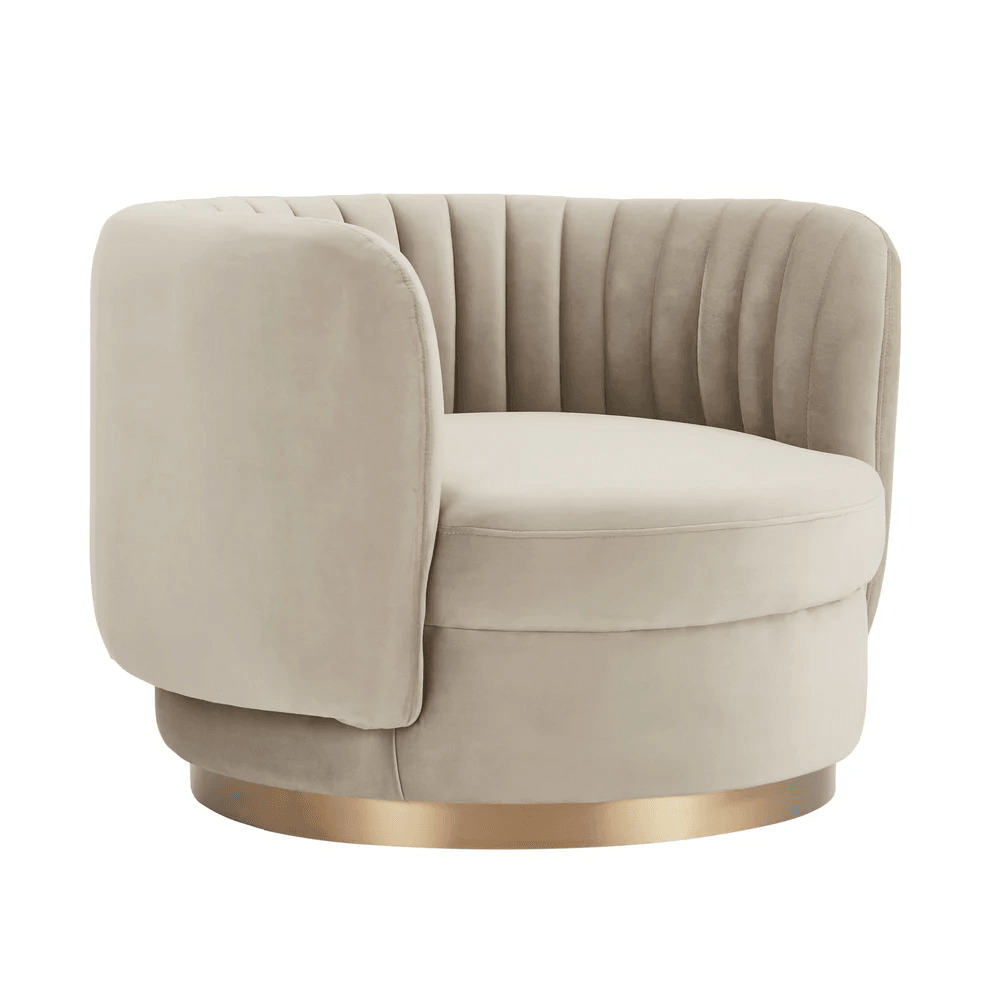 Davy Velvet Swivel Accent Chair - Photo 2