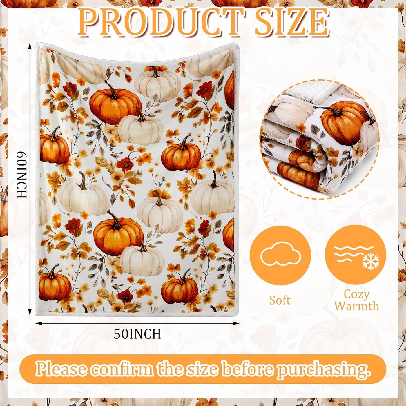 Autumn Flannel & Sherpa Throw Blanket - Photo 2