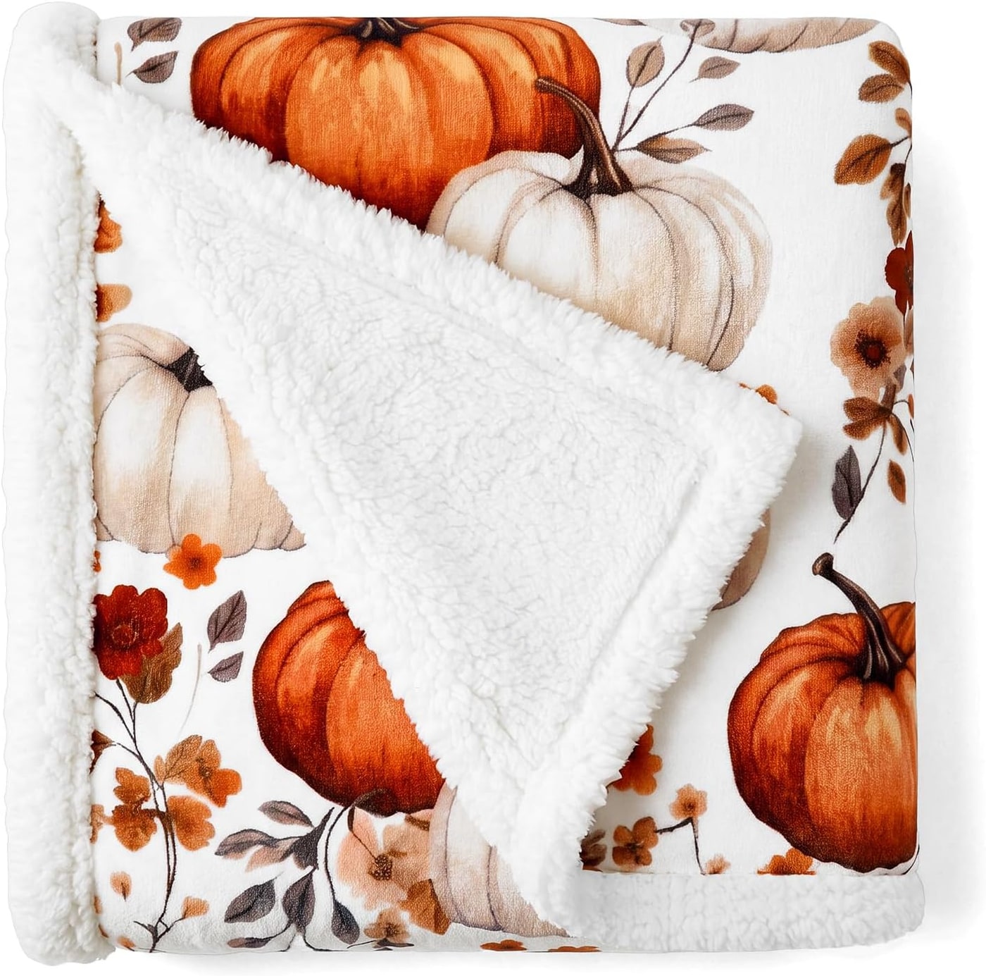 Autumn Flannel & Sherpa Throw Blanket - Photo 3