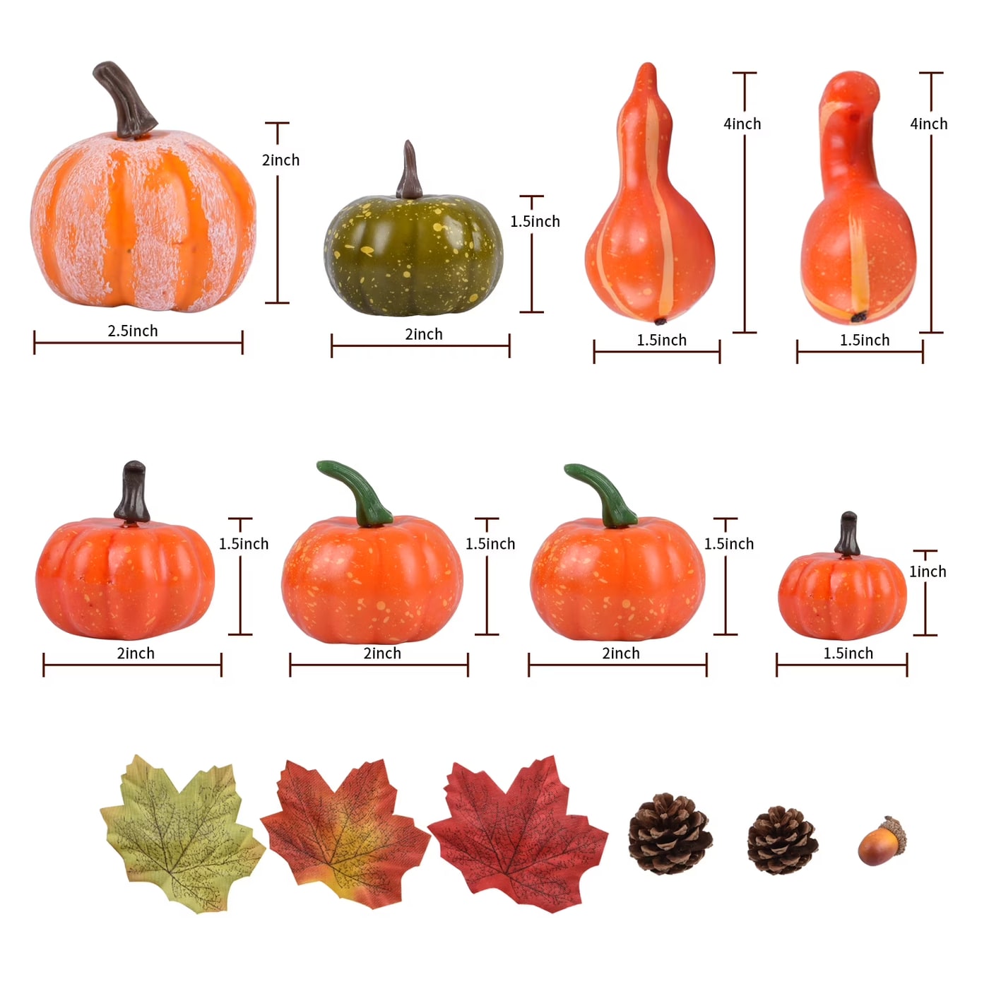 50-Piece Fall Pumpkin & Harvest Table Decor Set - Photo 2