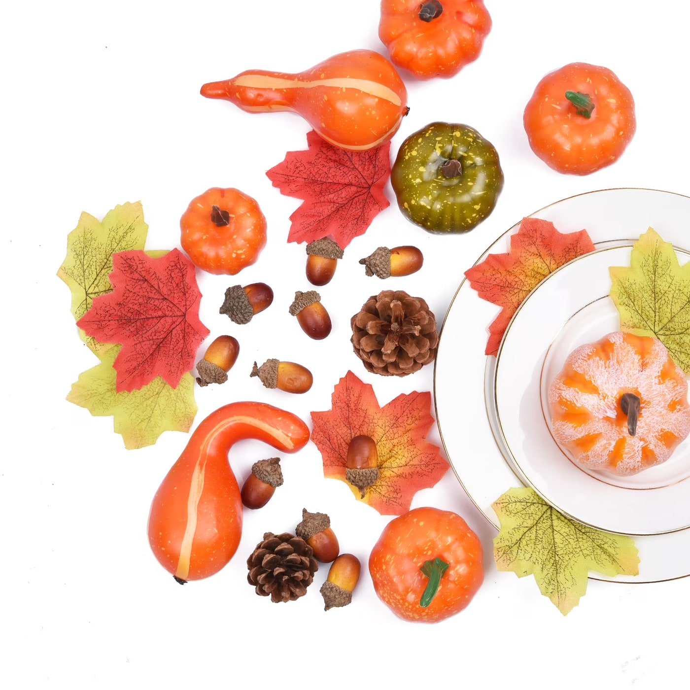 50-Piece Fall Pumpkin & Harvest Table Decor Set - Photo 3