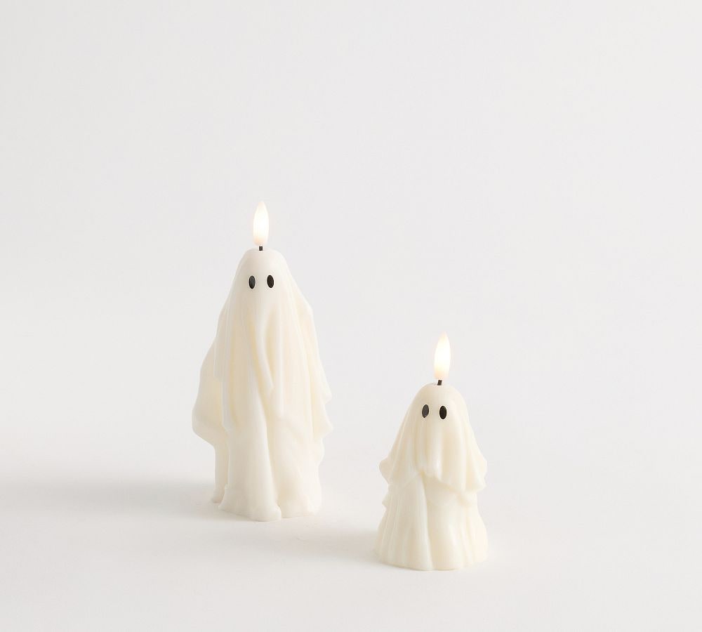Ghost Pillar Flameless Candles, Set of 2 - Photo 3