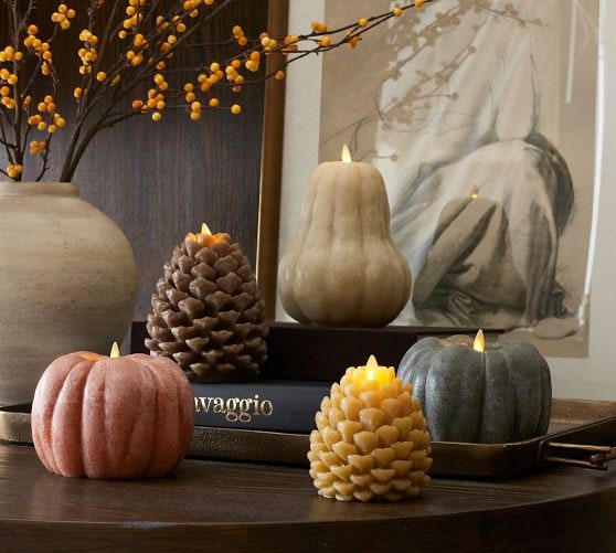 Flickering Flameless Wax Pumpkin Candle - Photo 4