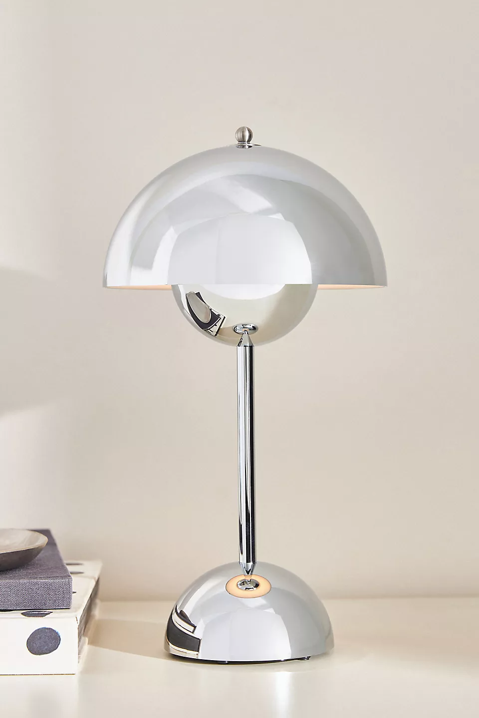 Flowerpot VP9 Cordless Metallic Table Lamp - Chrome