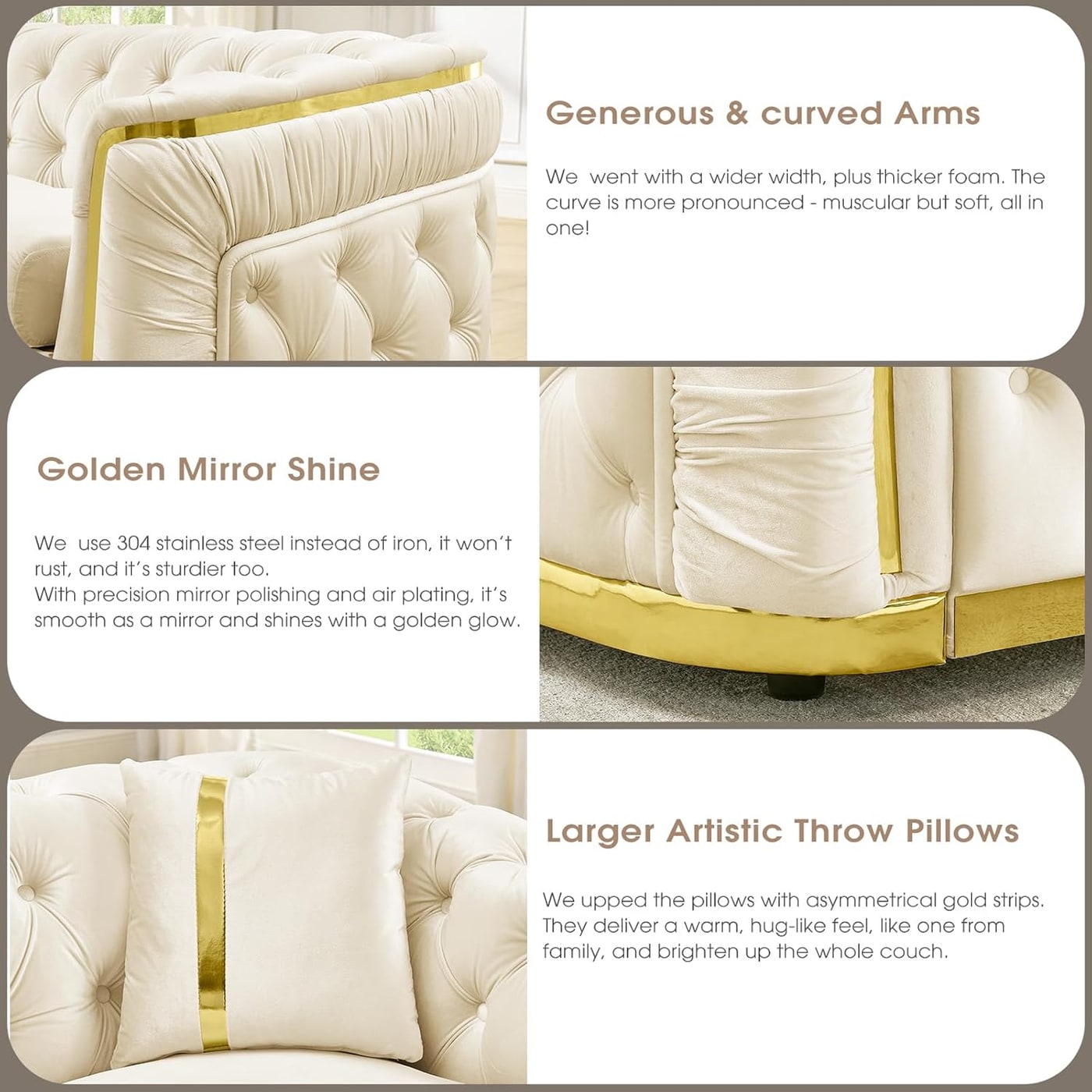 Tufted Velvet Chesterfield Sofa and Loveseat Set - Photo 3