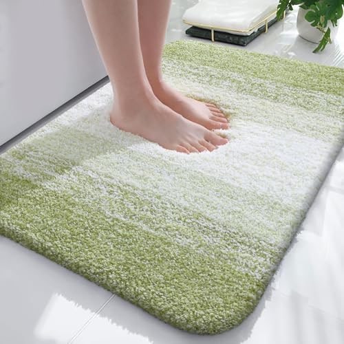 Gradient Stripe Microfiber Bath Rug - Mustard Yellow