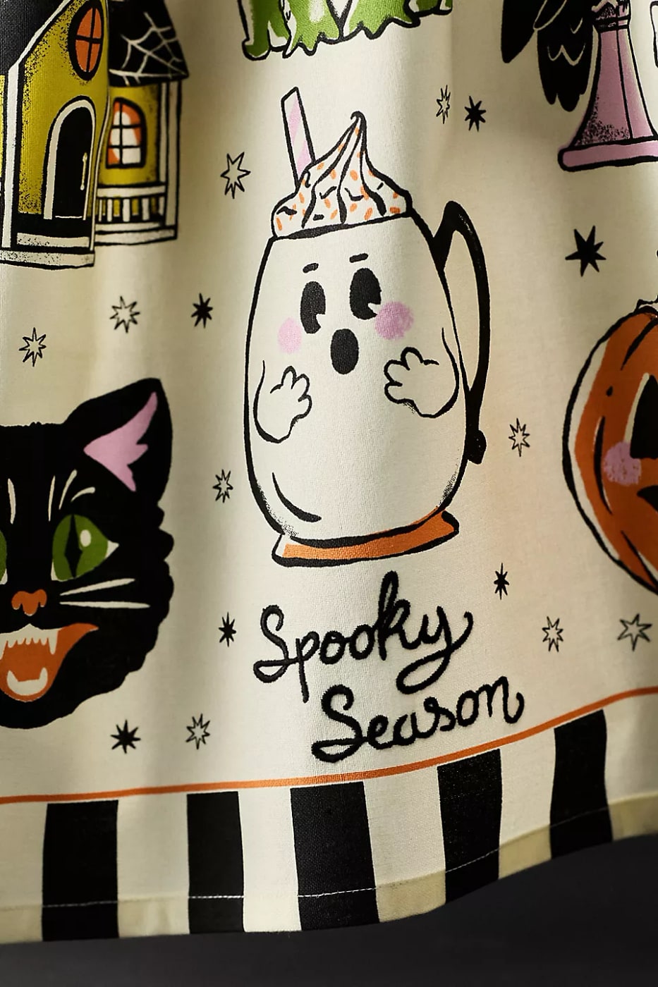 Halloween Mug Print Cotton Dish Towel - Photo 2