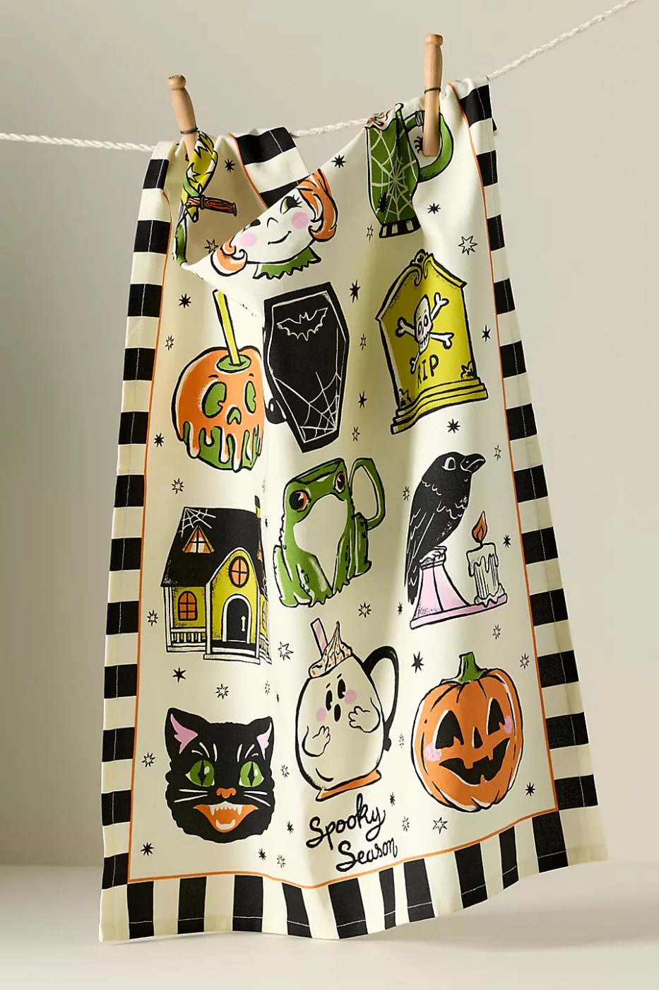 Halloween Mug Print Cotton Dish Towel - Photo 3
