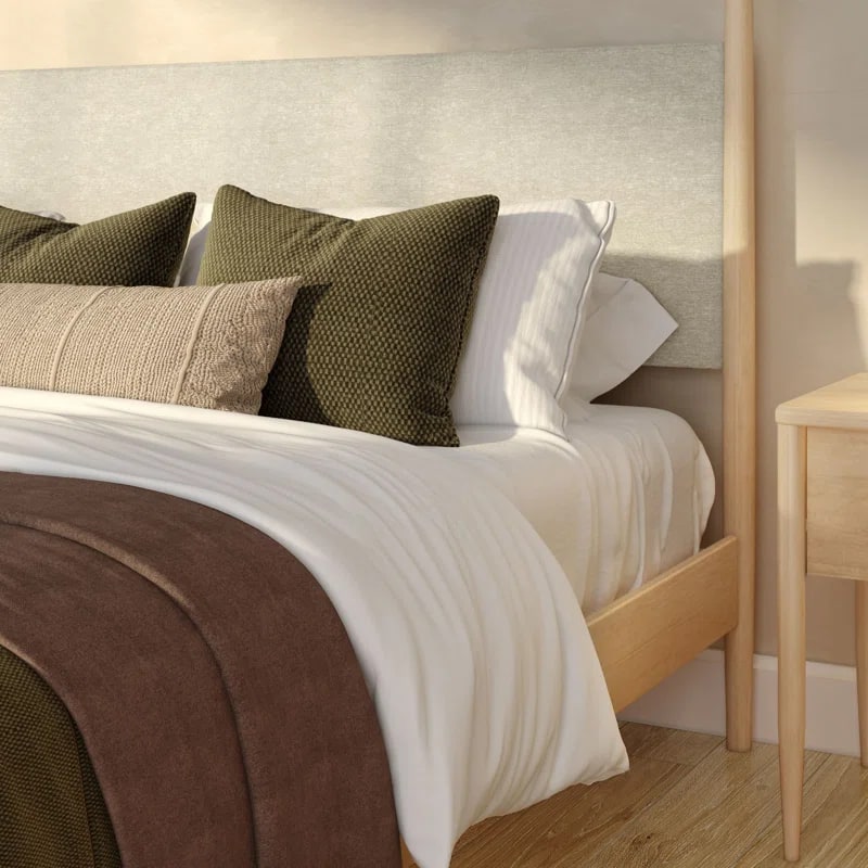Harbor Canopy Bed with Chenille Headboard - Photo 3
