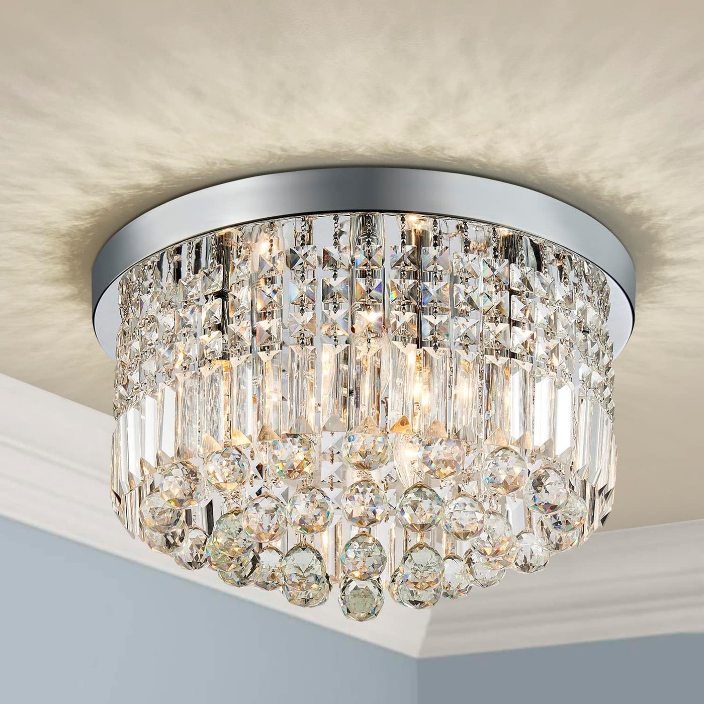 K9 Crystal Raindrop Flush Mount Chandelier - Photo 2