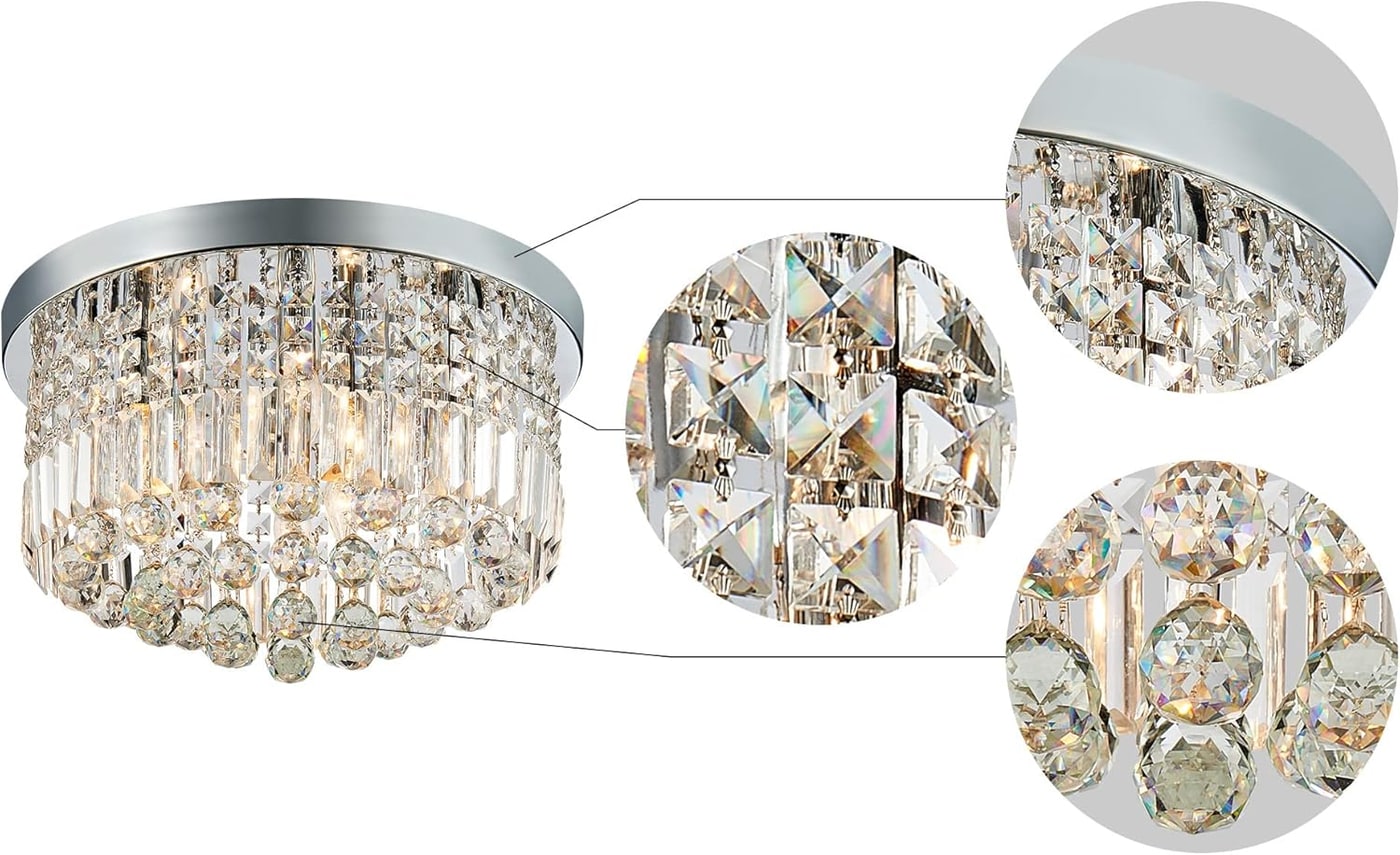 K9 Crystal Raindrop Flush Mount Chandelier - Photo 4