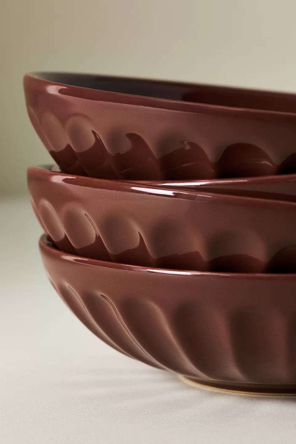 Amelie Latte Stoneware Pasta Bowls, Set of Four - Photo 3