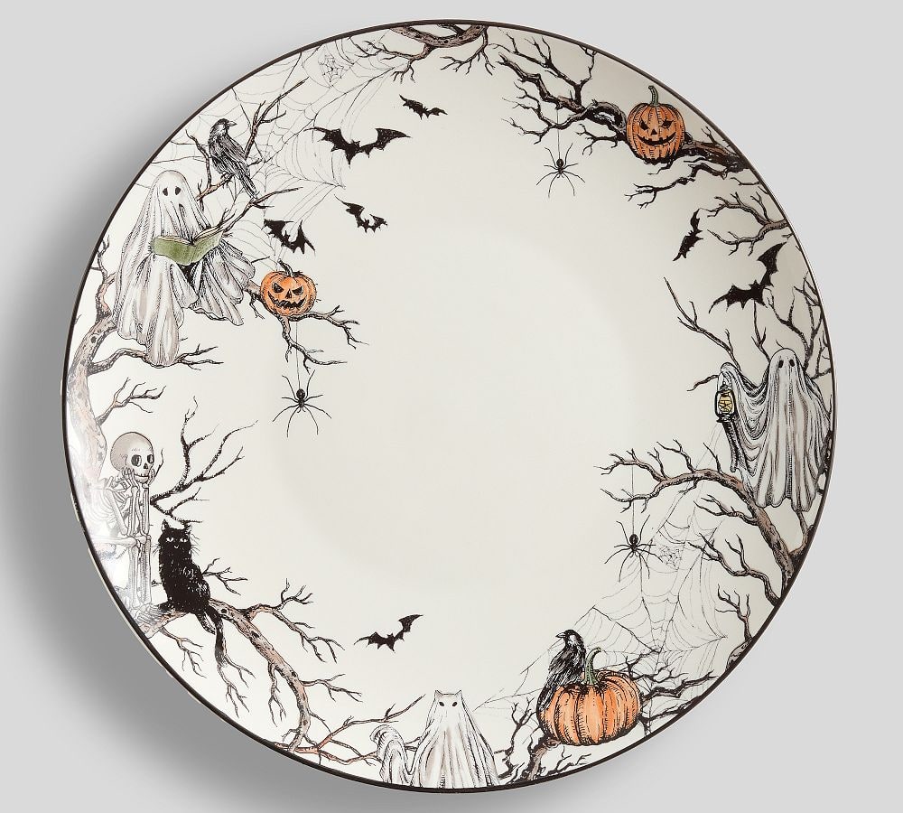 Midnight Manor Handcrafted Stoneware Dinnerware - Dinner Plates (Set of 4)