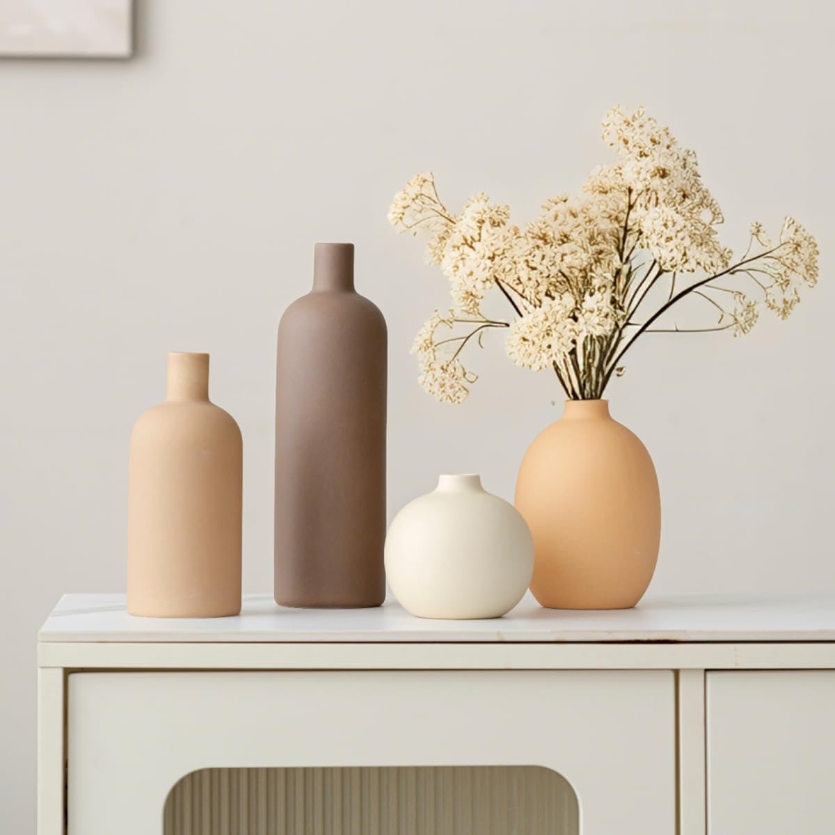 Four-Piece Matte Ceramic Vase Set - Photo 2