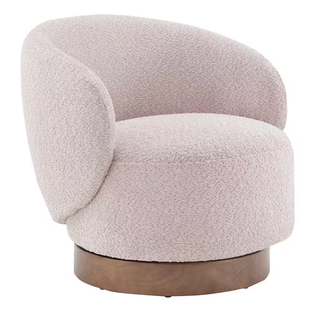 Noah Swivel Barrel Accent Chair - Pink