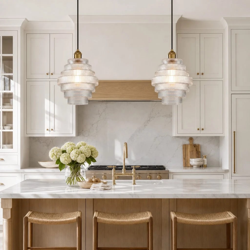 Nordic Striped Glass Bottle Pendant Light - Photo 4