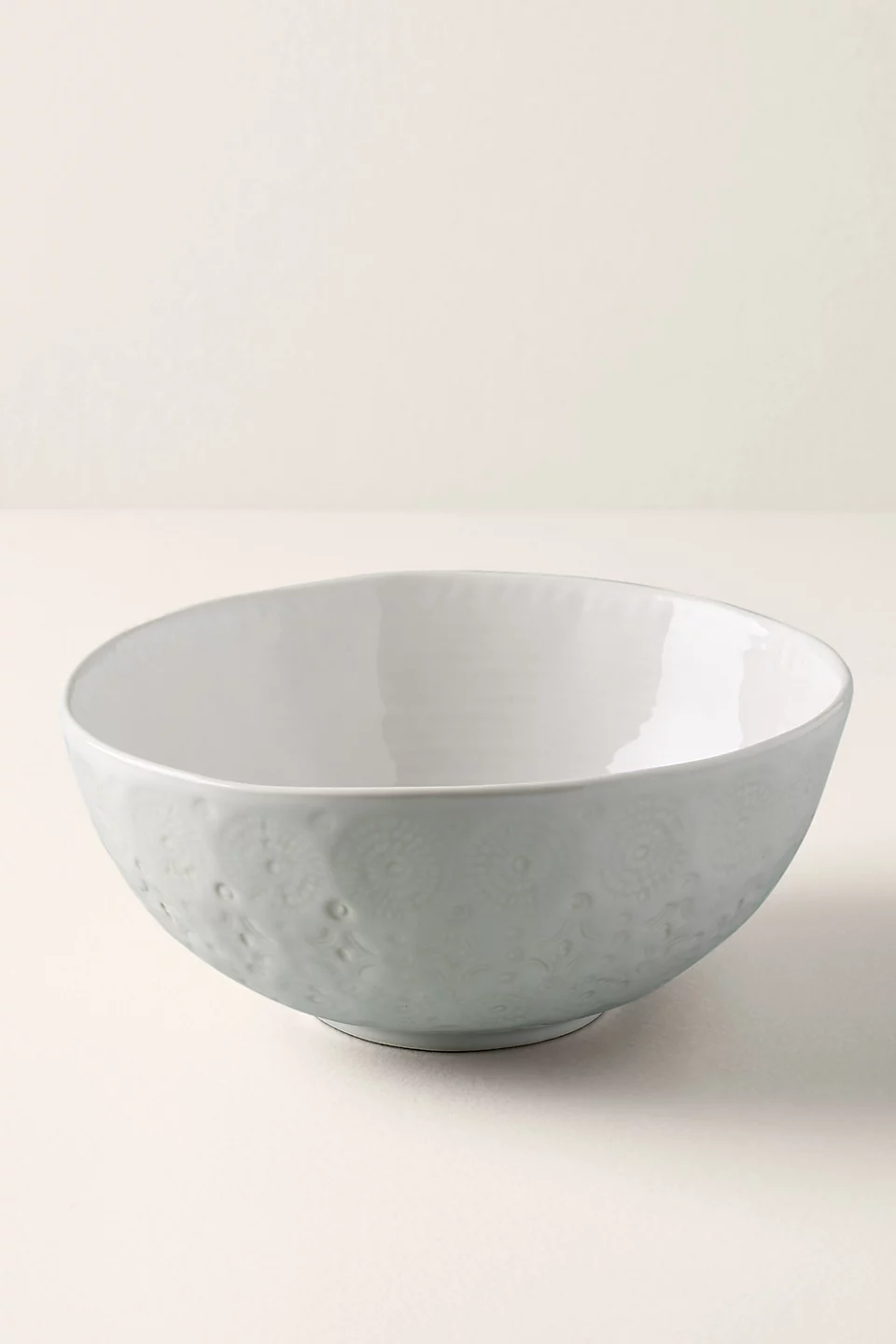 Havana Crackle Glaze Salad Bowl - White