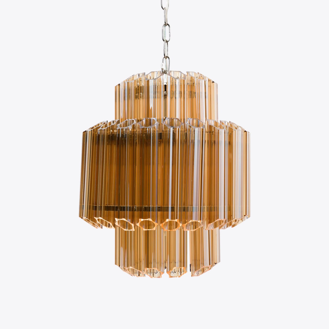 Piccolo Palermo Hexagonal Glass Chandelier - Amber