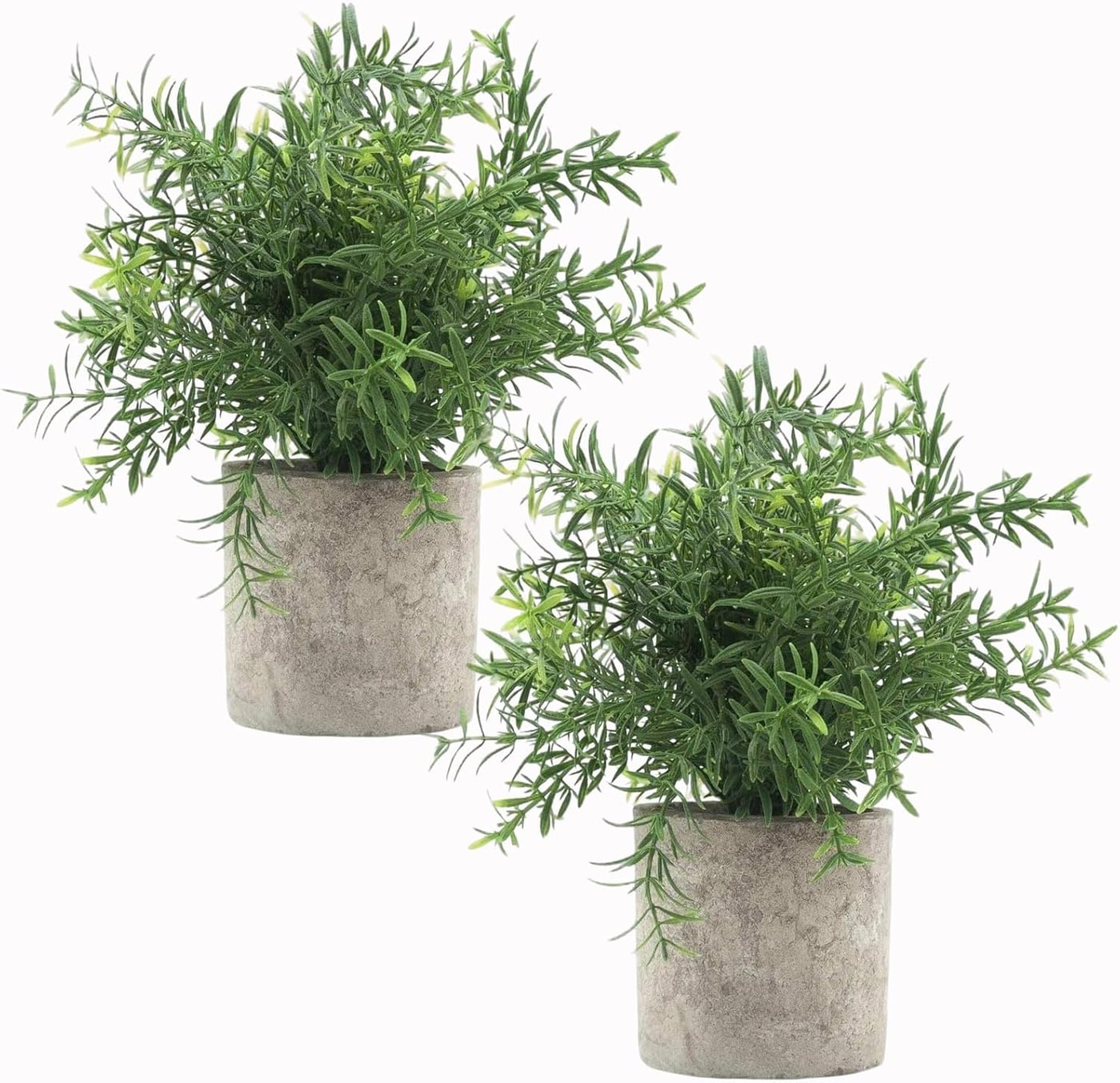 Small Potted Faux Eucalyptus Plant Pair - Classic Green