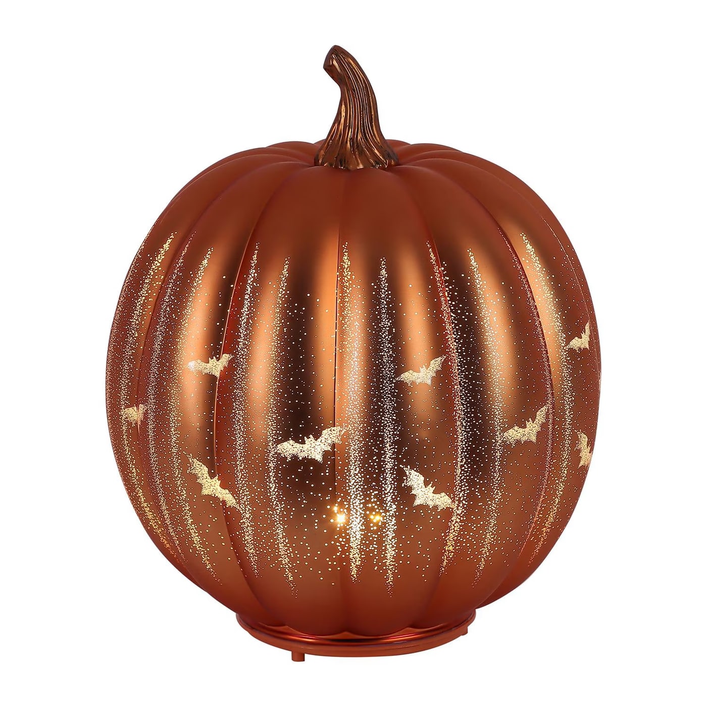 Pre-Lit Rotating Shimmer Pumpkin - Photo 3