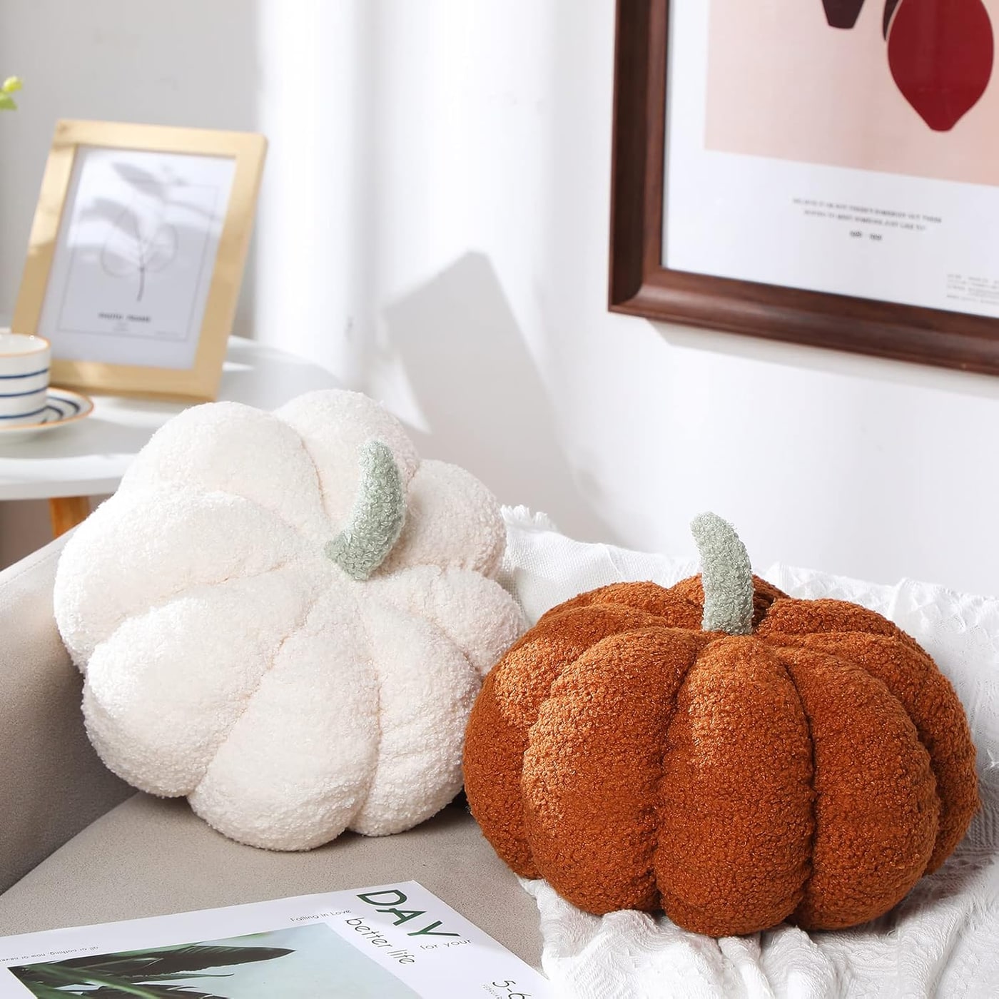 Pumpkin Shaped Throw Pillows for Fall Decor - Photo 3