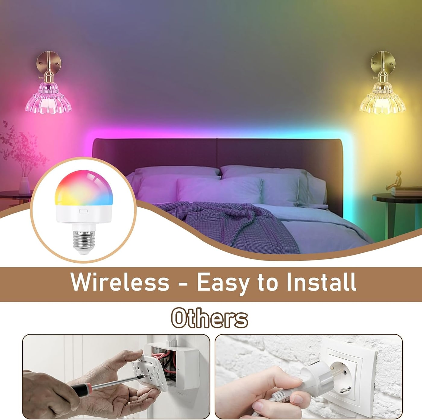 Rechargeable Brass Wall Sconces, Set of Two - Photo 2