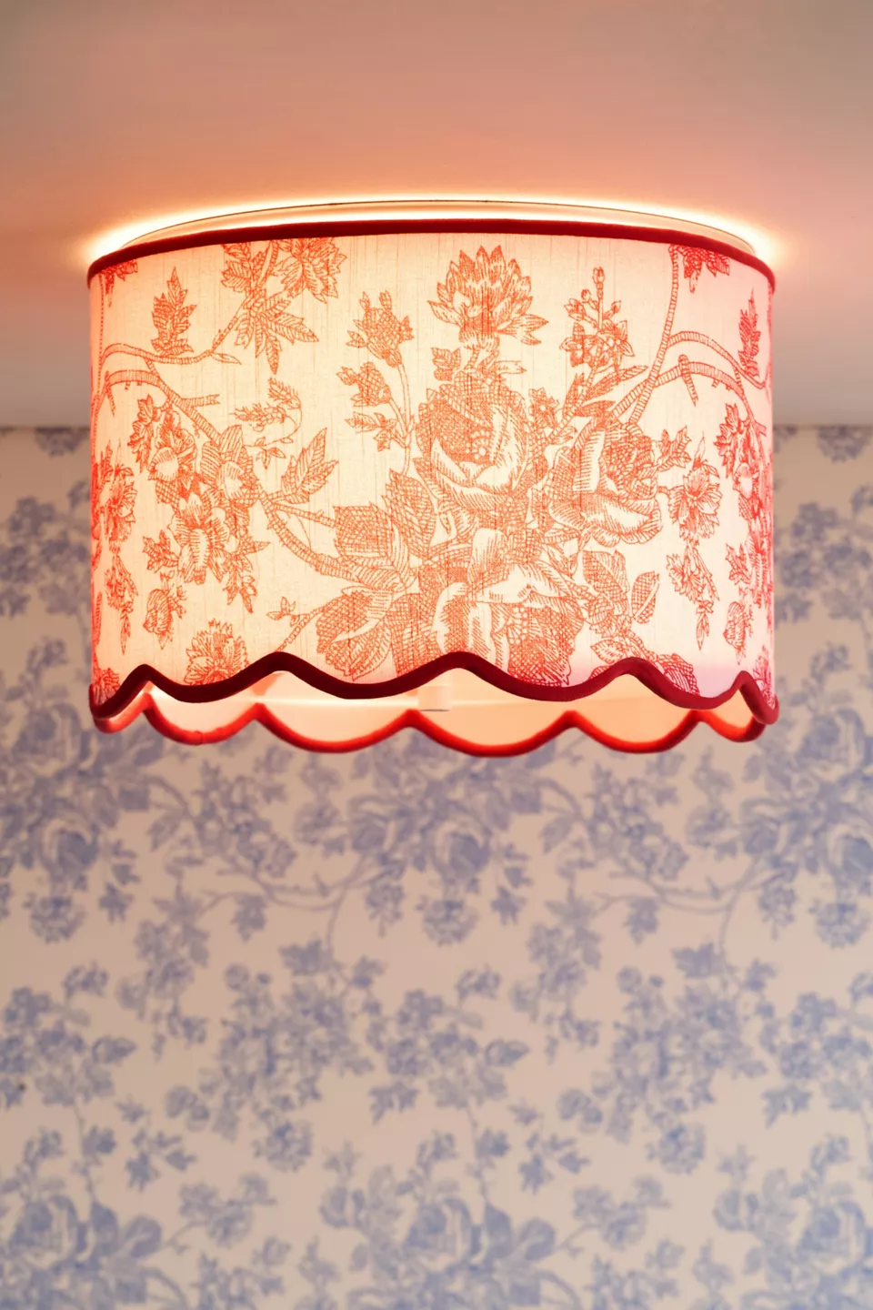 Scalloped Drum Flush Mount Shade Kit
