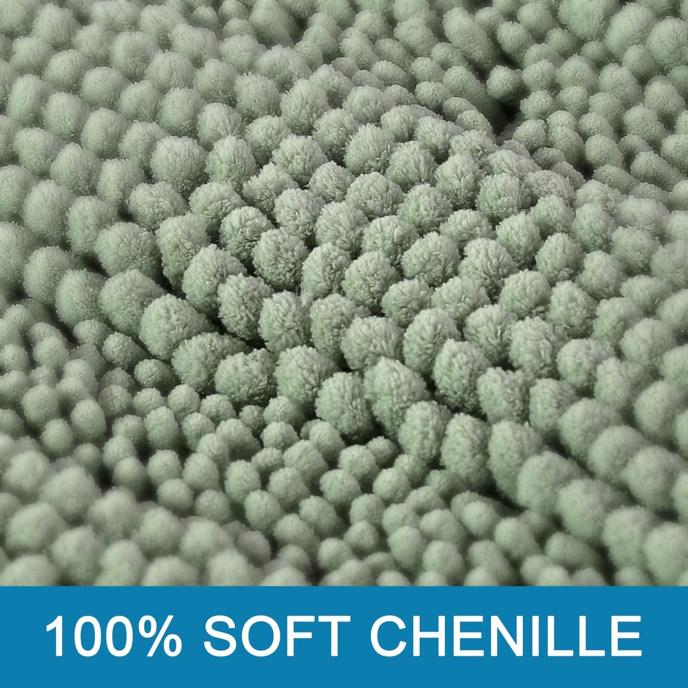 Striped Shag Chenille Bath Rug Set - Photo 3