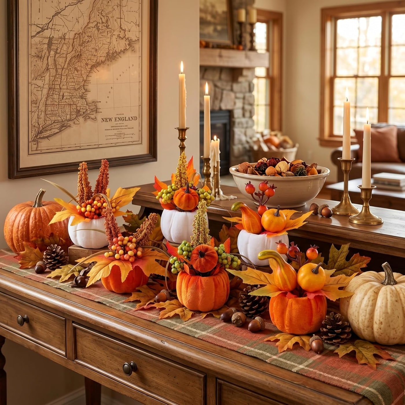 Velvet Mini Pumpkin Decor, Set of 6 - Photo 4